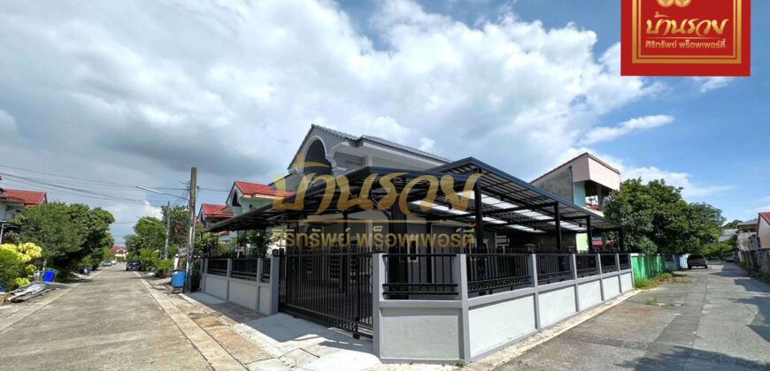 บ้านเดี่ยว 2 ชั้น #หลังมุม หมู่บ้าน เฟื่องฟ้า 9 เฟส 4 ซอยมังกร ใกล้จุดขึ้น – ลงทางด่วนกาญจนาภิเษก บ้านรีโนเวทใหม่ทั้งหลัง