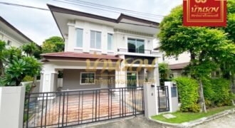 บ้านเดี่ยว 2 ชั้น หมู่บ้านเดอะซิตี้ ติดถนนรัตนาธิเบศร์ ใกล้รถไฟฟ้าสายสีม่วงสถานีพระนั่งเกล้า