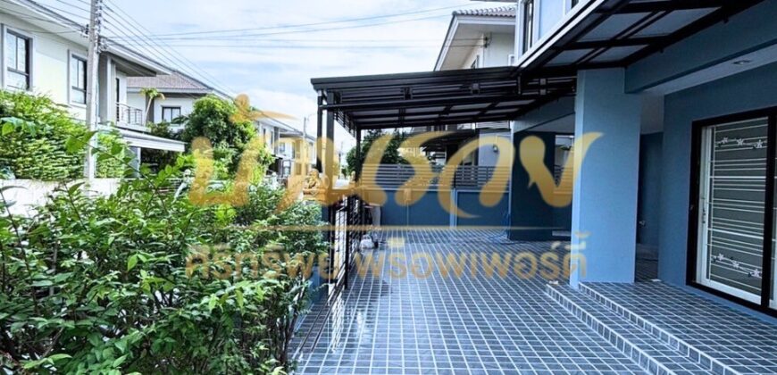 บ้านเดี่ยว 2 ชั้น หมู่บ้านแอมมิตี้บางนา-เทพารักษ์ ถนนเทพารักษ์ กม.26 ใกล้นิคมอุตสาหกรรมบางพลี พร้อมเข้าอยู่