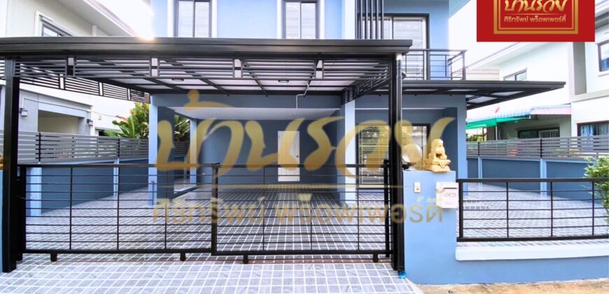 บ้านเดี่ยว 2 ชั้น หมู่บ้านแอมมิตี้บางนา-เทพารักษ์ ถนนเทพารักษ์ กม.26 ใกล้นิคมอุตสาหกรรมบางพลี พร้อมเข้าอยู่