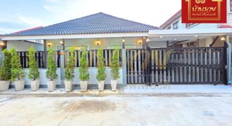 านเดี่ยวสร้างใหม่ 1 ชั้น บ้านอยู่ปากซอย ซ.กระทิงแดง ตรงข้ามตลาด ทำเลดี ถนนประชาอุทิศ-คู่สร้าง บ้านสวยมาก พร้อมอยู่