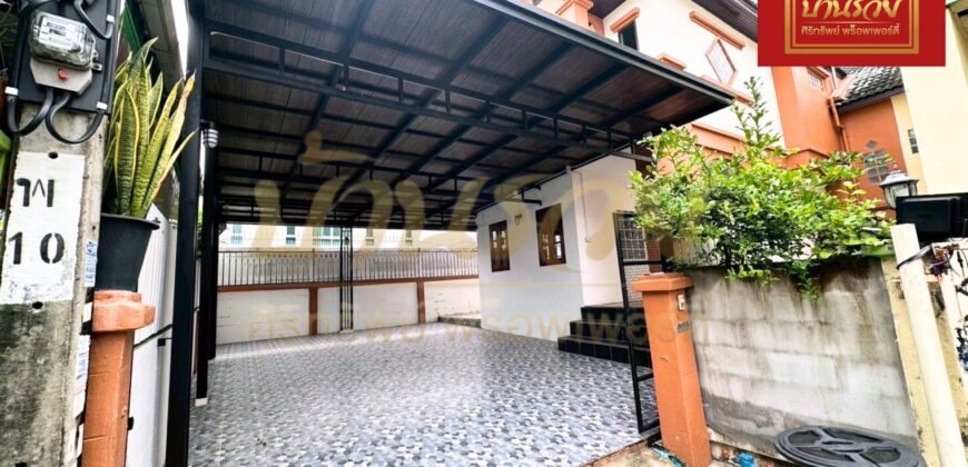 บ้านแฝด 2 ชั้น หมู่บ้านนันทนา การ์เด้นท์ บางปลา 22 ใกล้รพ.จุฬารัตน์ 3 พร้อมอยู่อาศัย