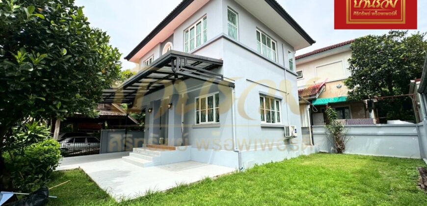 บ้านเดี่ยว 2 ชั้น หมู่บ้าน ชัยพฤกษ์ ซอยบางปลา ใกล้วัดหลวงพ่อโตบางพลี บ้านรีโนเวทใหม่ทั้งหลัง พร้อมเข้าอยู่