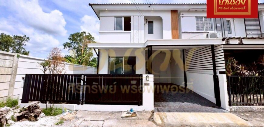 ทาวน์เฮ้าส์ 2 ชั้น #หลังริม หมู่บ้านพฤกษา 85 หนามแดง-บางพลี รีโนเวทใหม่ทั้งหลัง ใกล้แหล่งอำนวยความสะดวก พร้อมเข้าอยู่