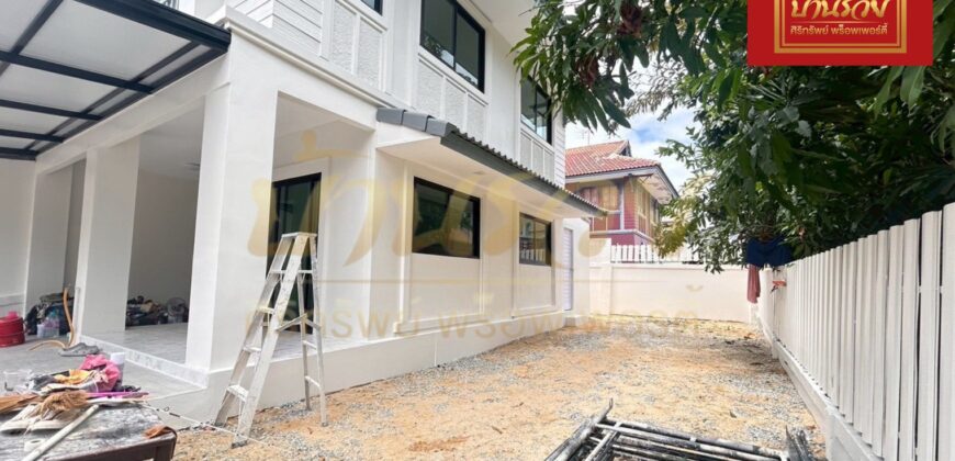 บ้านแฝด 2 ชั้น หมู่บ้าน พฤกษา 15 บางพลี-ตำหรุ ใกล้นิคมอุตสาหกรรมบางปู บ้านรีโนเวทใหม่ทั้งหลัง พร้อมเข้าอยู่