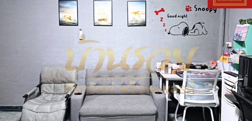 ทาวน์เฮ้าส์ 1 ชั้น หมู่บ้านบางปูวิลล่า ซอยโนรี ใกล้สถานีรถไฟฟ้าสายสีเขียว ของแถมเพียบ พร้อมเข้าอยู่