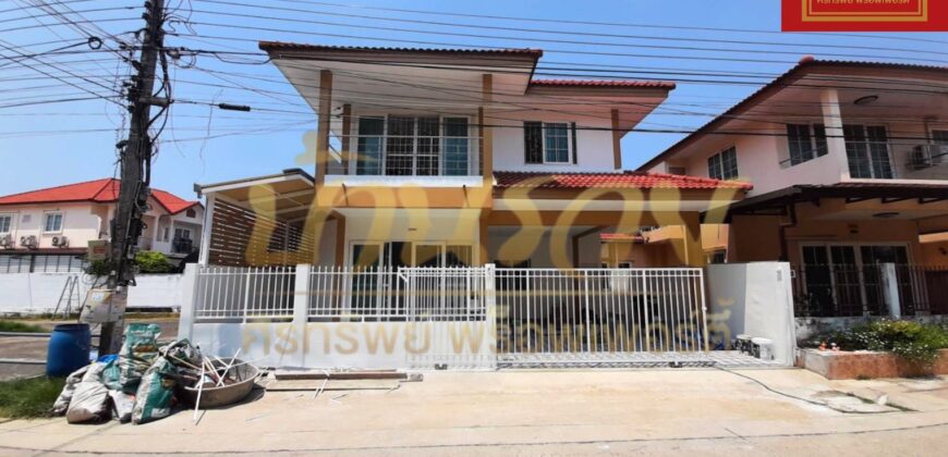 บ้านแฝด 2 ชั้น #หลังมุมติดสวนสาธารณะ หมู่บ้านทัศรินทร์ ซอยมังกร-เทพารักษ์ ใกล้จุดขึ้น-ลงทางด่วนกาญจนา บ้านรีโนเวทใหม่